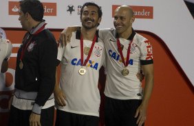 Durante a partida entre Corinthians x São Paulo, realizada esta noite no estádio do Pacaembu, jogo da volta, decisão da Recopa 2013