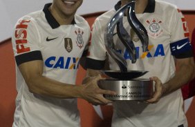 Durante a partida entre Corinthians x São Paulo, realizada esta noite no estádio do Pacaembu, jogo da volta, decisão da Recopa 2013