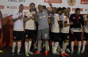 Durante a partida entre Corinthians x São Paulo, realizada esta noite no estádio do Pacaembu, jogo da volta, decisão da Recopa 2013