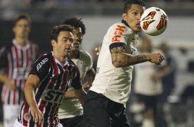 Durante a partida entre Corinthians x São Paulo, realizada esta noite no estádio do Pacaembu, jogo da volta, decisão da Recopa 2013