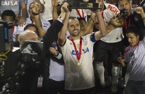 Durante a partida entre Corinthians x São Paulo, realizada esta noite no estádio do Pacaembu, jogo da volta, decisão da Recopa 2013