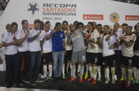 Durante a partida entre Corinthians x São Paulo, realizada esta noite no estádio do Pacaembu, jogo da volta, decisão da Recopa 2013