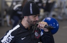 Durante o treino desta manh no CT Joaquim Grava, no Parque Ecolgico do Tiete. O prximo jogo da equipe ser domingo, dia 28/07, no Pacaembu, contra o So Paulo, pela 9 rodada do Campeonato Brasileiro de 2013