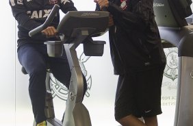 Durante o treino desta manh no CT Joaquim Grava, no Parque Ecolgico do Tiete. O prximo jogo da equipe ser domingo, dia 28/07, no Pacaembu, contra o So Paulo, pela 9 rodada do Campeonato Brasileiro de 2013