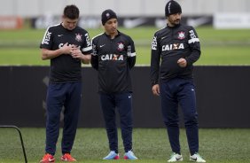 Durante o treino desta manh no CT Joaquim Grava, no Parque Ecolgico do Tiete. O prximo jogo da equipe ser domingo, dia 28/07, no Pacaembu, contra o So Paulo, pela 9 rodada do Campeonato Brasileiro de 2013