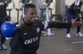 Durante o treino desta manh no CT Joaquim Grava, no Parque Ecolgico do Tiete. O prximo jogo da equipe ser domingo, dia 28/07, no Pacaembu, contra o So Paulo, pela 9 rodada do Campeonato Brasileiro de 2013