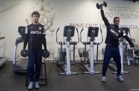Durante o treino desta manh no CT Joaquim Grava, no Parque Ecolgico do Tiete. O prximo jogo da equipe ser domingo, dia 28/07, no Pacaembu, contra o So Paulo, pela 9 rodada do Campeonato Brasileiro de 2013