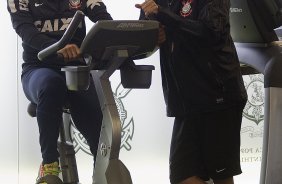 Durante o treino desta manh no CT Joaquim Grava, no Parque Ecolgico do Tiete. O prximo jogo da equipe ser domingo, dia 28/07, no Pacaembu, contra o So Paulo, pela 9 rodada do Campeonato Brasileiro de 2013