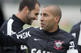 Durante o treino desta manh no CT Joaquim Grava, no Parque Ecolgico do Tiete. O prximo jogo da equipe ser domingo, dia 28/07, no Pacaembu, contra o So Paulo, pela 9 rodada do Campeonato Brasileiro de 2013