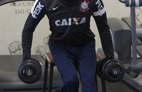 Durante o treino desta manh no CT Joaquim Grava, no Parque Ecolgico do Tiete. O prximo jogo da equipe ser domingo, dia 28/07, no Pacaembu, contra o So Paulo, pela 9 rodada do Campeonato Brasileiro de 2013