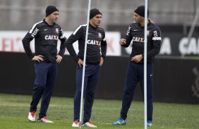 Durante o treino desta manh no CT Joaquim Grava, no Parque Ecolgico do Tiete. O prximo jogo da equipe ser domingo, dia 28/07, no Pacaembu, contra o So Paulo, pela 9 rodada do Campeonato Brasileiro de 2013