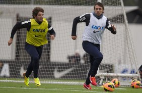 Durante o treino desta tarde no CT Joaquim Grava, no Parque Ecolgico do Tiete. O prximo jogo da equipe ser domingo, dia 28/07, no Pacaembu, contra o So Paulo, pela 9 rodada do Campeonato Brasileiro de 2013