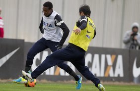 Durante o treino desta tarde no CT Joaquim Grava, no Parque Ecolgico do Tiete. O prximo jogo da equipe ser domingo, dia 28/07, no Pacaembu, contra o So Paulo, pela 9 rodada do Campeonato Brasileiro de 2013