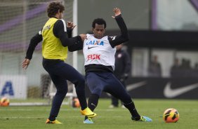 Durante o treino desta tarde no CT Joaquim Grava, no Parque Ecolgico do Tiete. O prximo jogo da equipe ser domingo, dia 28/07, no Pacaembu, contra o So Paulo, pela 9 rodada do Campeonato Brasileiro de 2013