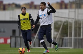 Durante o treino desta tarde no CT Joaquim Grava, no Parque Ecolgico do Tiete. O prximo jogo da equipe ser domingo, dia 28/07, no Pacaembu, contra o So Paulo, pela 9 rodada do Campeonato Brasileiro de 2013