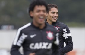 Durante o treino desta tarde no CT Joaquim Grava, no Parque Ecolgico do Tiete. O prximo jogo da equipe ser domingo, dia 28/07, no Pacaembu, contra o So Paulo, pela 9 rodada do Campeonato Brasileiro de 2013