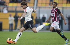 Durante a partida entre Corinthians x São Paulo, realizada esta tarde no estádio do Pacaembu, válida pela 9ª rodada do Campeonato Brasileiro de 2013