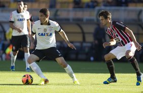 Durante a partida entre Corinthians x São Paulo, realizada esta tarde no estádio do Pacaembu, válida pela 9ª rodada do Campeonato Brasileiro de 2013