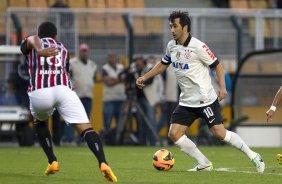 Durante a partida entre Corinthians x São Paulo, realizada esta tarde no estádio do Pacaembu, válida pela 9ª rodada do Campeonato Brasileiro de 2013