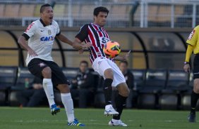 Durante a partida entre Corinthians x São Paulo, realizada esta tarde no estádio do Pacaembu, válida pela 9ª rodada do Campeonato Brasileiro de 2013