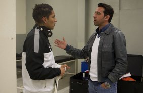 Nos vestiários antes da partida entre Corinthians x São Paulo, realizada esta tarde no estádio do Pacaembu, válida pela 9ª rodada do Campeonato Brasileiro de 2013
