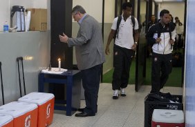 Nos vestiários antes da partida entre Corinthians x São Paulo, realizada esta tarde no estádio do Pacaembu, válida pela 9ª rodada do Campeonato Brasileiro de 2013