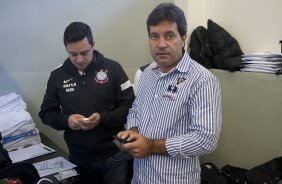 Nos vestiários antes da partida entre Corinthians x São Paulo, realizada esta tarde no estádio do Pacaembu, válida pela 9ª rodada do Campeonato Brasileiro de 2013