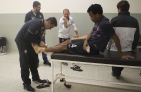 Nos vestiários antes da partida entre Corinthians x São Paulo, realizada esta tarde no estádio do Pacaembu, válida pela 9ª rodada do Campeonato Brasileiro de 2013