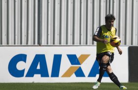 Durante o treino desta manhã no CT Joaquim Grava, no Parque Ecológico do Tiete. O próximo jogo da equipe será quarta-feira, dia 31/07, no Pacaembu, contra o Grêmio, pela 10ª rodada do Campeonato Brasileiro de 2013