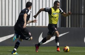 Durante o treino desta manhã no CT Joaquim Grava, no Parque Ecológico do Tiete. O próximo jogo da equipe será quarta-feira, dia 31/07, no Pacaembu, contra o Grêmio, pela 10ª rodada do Campeonato Brasileiro de 2013