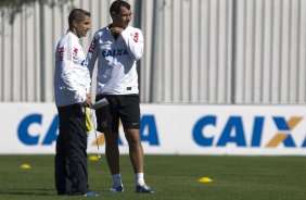 Durante o treino desta manhã no CT Joaquim Grava, no Parque Ecológico do Tiete. O próximo jogo da equipe será quarta-feira, dia 31/07, no Pacaembu, contra o Grêmio, pela 10ª rodada do Campeonato Brasileiro de 2013