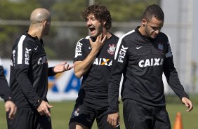 Durante o treino desta manhã no CT Joaquim Grava, no Parque Ecológico do Tiete. O próximo jogo da equipe será quarta-feira, dia 31/07, no Pacaembu, contra o Grêmio, pela 10ª rodada do Campeonato Brasileiro de 2013