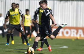 Durante o treino desta manhã no CT Joaquim Grava, no Parque Ecológico do Tiete. O próximo jogo da equipe será quarta-feira, dia 31/07, no Pacaembu, contra o Grêmio, pela 10ª rodada do Campeonato Brasileiro de 2013