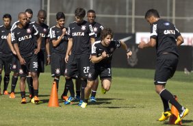 Durante o treino desta manhã no CT Joaquim Grava, no Parque Ecológico do Tiete. O próximo jogo da equipe será quarta-feira, dia 31/07, no Pacaembu, contra o Grêmio, pela 10ª rodada do Campeonato Brasileiro de 2013