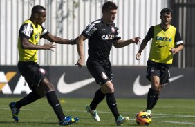 Durante o treino desta manhã no CT Joaquim Grava, no Parque Ecológico do Tiete. O próximo jogo da equipe será quarta-feira, dia 31/07, no Pacaembu, contra o Grêmio, pela 10ª rodada do Campeonato Brasileiro de 2013