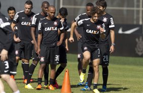 Durante o treino desta manhã no CT Joaquim Grava, no Parque Ecológico do Tiete. O próximo jogo da equipe será quarta-feira, dia 31/07, no Pacaembu, contra o Grêmio, pela 10ª rodada do Campeonato Brasileiro de 2013