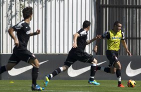 Durante o treino desta manhã no CT Joaquim Grava, no Parque Ecológico do Tiete. O próximo jogo da equipe será quarta-feira, dia 31/07, no Pacaembu, contra o Grêmio, pela 10ª rodada do Campeonato Brasileiro de 2013