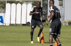 Durante o treino desta manhã no CT Joaquim Grava, no Parque Ecológico do Tiete. O próximo jogo da equipe será quarta-feira, dia 31/07, no Pacaembu, contra o Grêmio, pela 10ª rodada do Campeonato Brasileiro de 2013