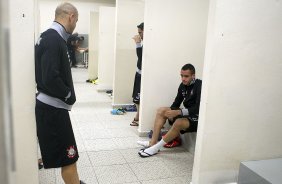 Nos vestiários antes da partida entre Corinthians x Grêmio, realizada esta noite no estádio do Pacaembu, válida pela 10ª rodada do Campeonato Brasileiro de 2013