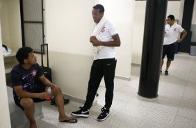 Nos vestiários antes da partida entre Corinthians x Grêmio, realizada esta noite no estádio do Pacaembu, válida pela 10ª rodada do Campeonato Brasileiro de 2013