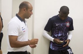 Nos vestiários antes da partida entre Corinthians x Grêmio, realizada esta noite no estádio do Pacaembu, válida pela 10ª rodada do Campeonato Brasileiro de 2013