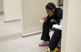 Nos vestiários antes da partida entre Corinthians x Grêmio, realizada esta noite no estádio do Pacaembu, válida pela 10ª rodada do Campeonato Brasileiro de 2013