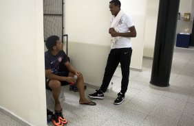 Nos vestiários antes da partida entre Corinthians x Grêmio, realizada esta noite no estádio do Pacaembu, válida pela 10ª rodada do Campeonato Brasileiro de 2013