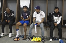 Nos vestiários antes da partida entre Criciuma/SC x Corinthians, realizada esta tarde no estádio Heriberto Hulse, válida pela 11ª rodada do Campeonato Brasileiro de 2013