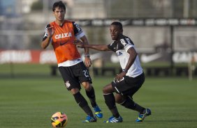 Durante o treino desta tarde no CT Joaquim Grava, no Parque Ecolgico do Tiete. O prximo jogo da equipe ser domingo, dia 11/08, contra o Vitoria/BA, no Pacaembu, vlido pela 12 rodada do Campeonato Brasileiro de 2013