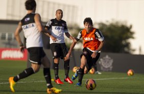 Durante o treino desta tarde no CT Joaquim Grava, no Parque Ecolgico do Tiete. O prximo jogo da equipe ser domingo, dia 11/08, contra o Vitoria/BA, no Pacaembu, vlido pela 12 rodada do Campeonato Brasileiro de 2013