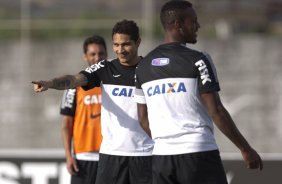 Durante o treino desta tarde no CT Joaquim Grava, no Parque Ecolgico do Tiete. O prximo jogo da equipe ser domingo, dia 11/08, contra o Vitoria/BA, no Pacaembu, vlido pela 12 rodada do Campeonato Brasileiro de 2013