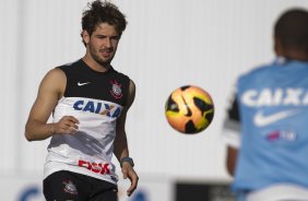 Durante o treino desta tarde no CT Joaquim Grava, no Parque Ecolgico do Tiete. O prximo jogo da equipe ser domingo, dia 11/08, contra o Vitoria/BA, no Pacaembu, vlido pela 12 rodada do Campeonato Brasileiro de 2013