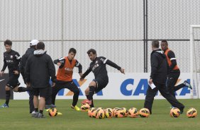 Durante o treino desta tarde no CT Joaquim Grava, no Parque Ecolgico do Tiete. O prximo jogo da equipe ser domingo, dia 18/08, contra o Coritiba, no Pacaembu, vlido pela 15 rodada do Campeonato Brasileiro de 2013