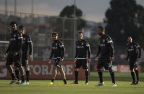 Durante o treino desta tarde no CT Joaquim Grava, no Parque Ecolgico do Tiete. O prximo jogo da equipe ser amanh, quarta-feira, 28/08, contra a Luverdense/MT, no estdio do Pacaembu, oitavas de final, jogo da volta da Copa do Brasil 2013